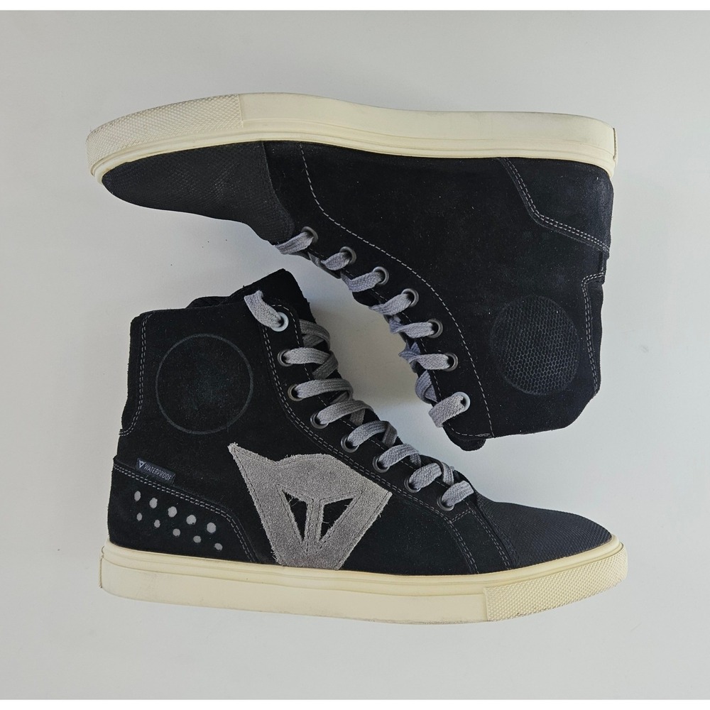 Dainese Street Biker Shoes Womens 5.5 Black Grey Suede Motorcycle Boots